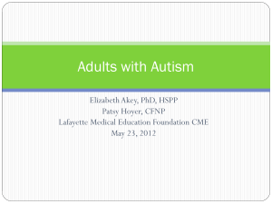 Adults with Autism