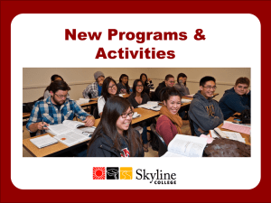 New Programs and Activities
