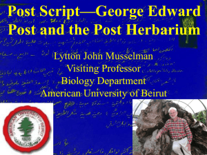 The Future of the Post Herbarium