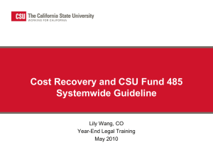 What is allowable in CSU fund 485?