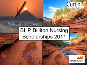 BHP Billiton Nursing Scholarships - Health Sciences