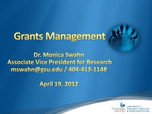 Grants Management for PIs - University Research Services