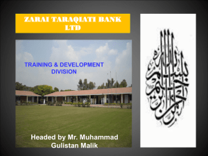 Presentation on Training & Development Department