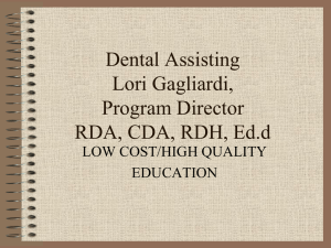Dental Assisting Power Point
