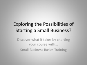 Small Business Basics Presentation for Students