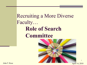 HERC Role of Search Committee in Recruiting a More Diverse Faculty