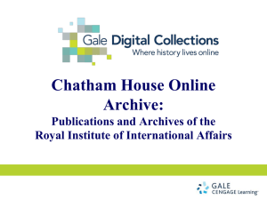 Chatham House Online Archive PowerPoint Presentation