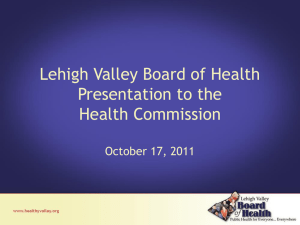 Lehigh Valley Health Department Services and Staffing