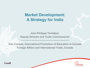 Market Development - Canada India Education Council