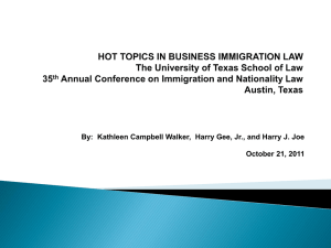 Hot Topics in Business Immigration Law