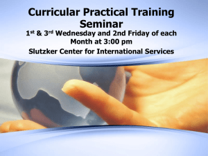 CPT and OPT Regulations - Slutzker Center for International Services