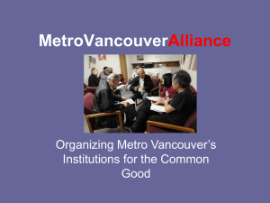 Metro Vancouver Alliance - Archdiocese of Vancouver