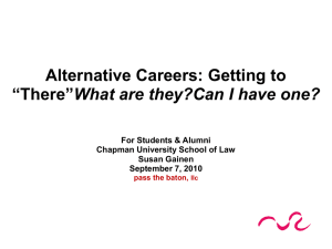 Alternative Careers - Chapman University