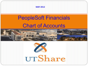 PeopleSoft FMS Chart of Accounts - The University of Texas at San