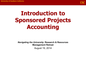 Sponsored Projects Accounting (SPA)