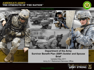 Survivor Benefit Plan SBP