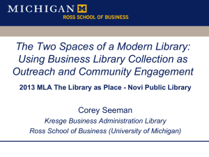The Two Spaces of a Modern Library: Using Business