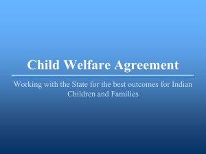 Child Welfare Agreement - Child Welfare Training Institute