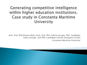 Generating competitive intelligence within higher