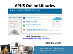 APUS Libraries & Online Course Guides School
