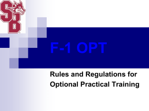F-1 OPT Presentation.. - Stony Brook University