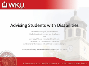 Advising Students with Disablities