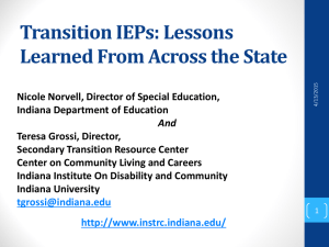 Transition IEPs - Indiana Institute on Disability and Community