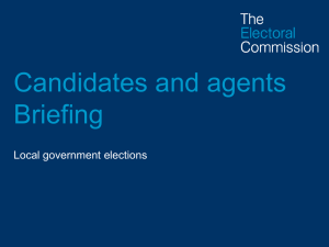 Briefing for candidates and agents