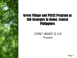 Green Village and PEACE Program as ESD - RCE