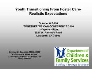 Youth Transitioning From Foster Care