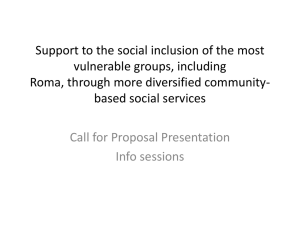 Support to the social inclusion of the most vulnerable groups