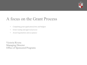 Grant Application Process - Texas Tech University Health Sciences