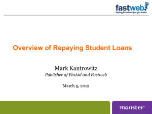 Overview Of Repaying Student Loans