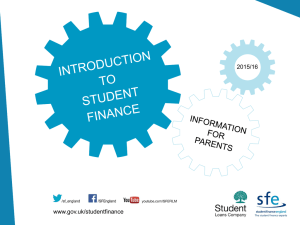 full presentation - Practitioner Resources for Student Finance England