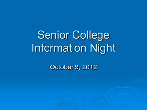 Senior College Night Presentation
