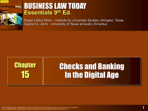 Business Law Today, Essentials, 9th Ed.