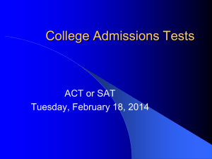 SAT and ACT Powerpoint 2014 - Barr