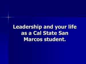 CSUSM Leadership - California State University San Marcos