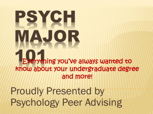 Freshmen Psychology Advising