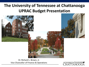 Budget Presentation - The University of Tennessee at Chattanooga