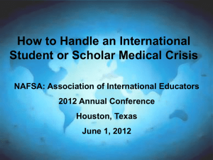 How to Handle an International Student or Scholar Medical Crisis