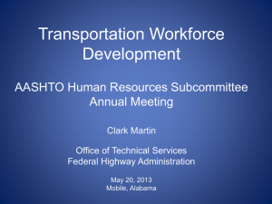Transportation Workforce Development - AASHTO