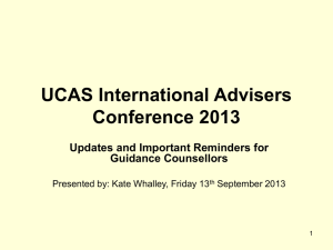 UCAS Presentation Sept 2013