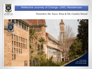 A holistic approach to student services at UWC residences