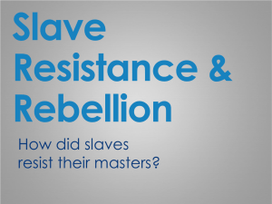 Slave Resistance & Rebellion