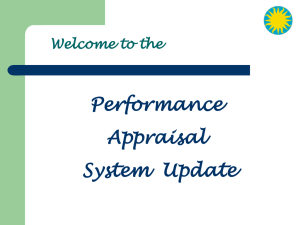 Performance Appraisal System 2007 Slide Presentation