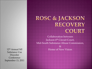 ROSC & Jackson Recovery Court - MI-PTE