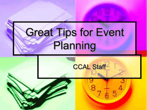 Great Tips for Event Planning