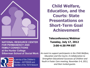 Child Welfare, Education, and the Courts