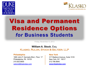 Visa and Permanent Residence Options for Business Students